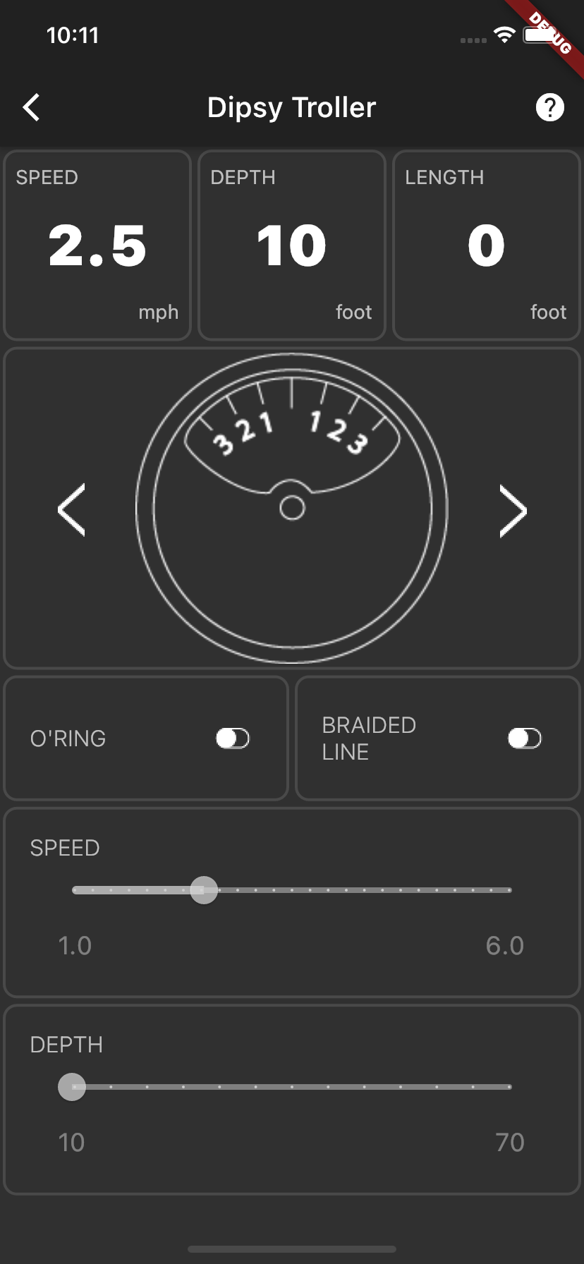 Dipsy Diver Dive Chart